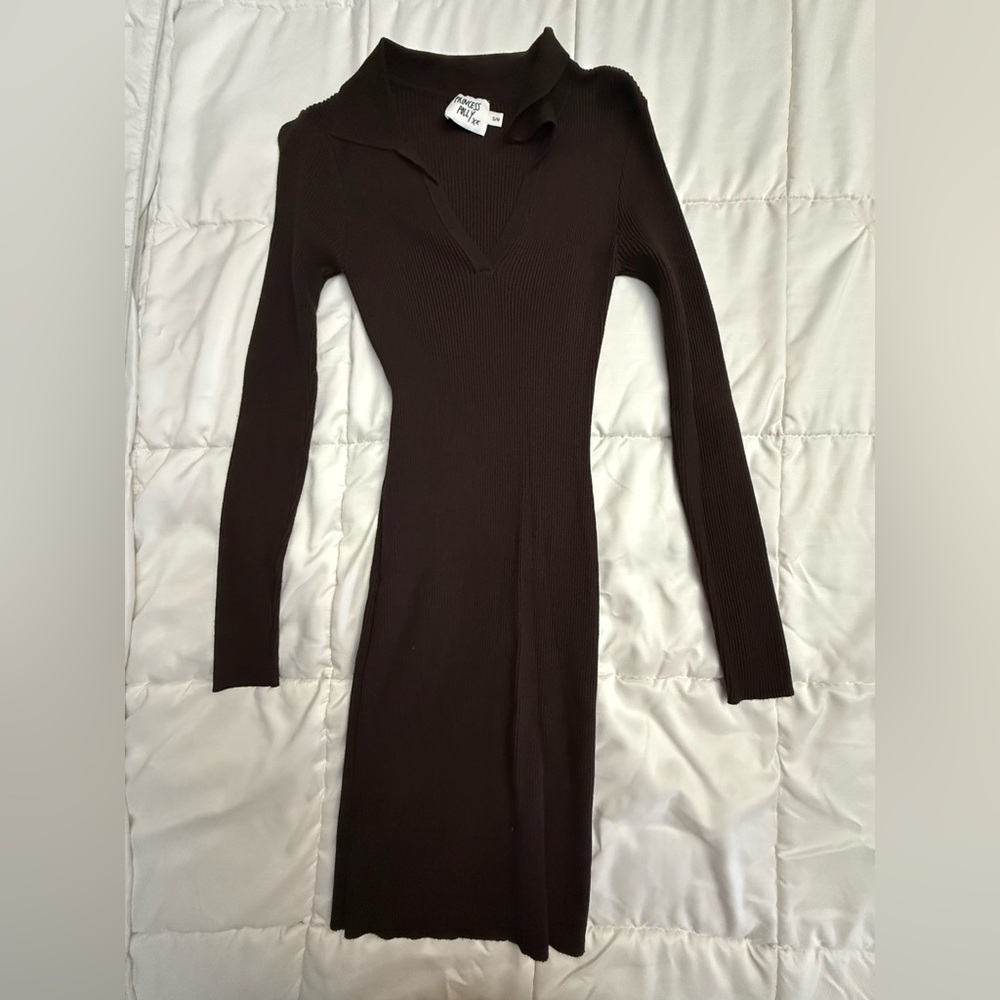 Princess Polly Chocolate Long Sleeve Dress